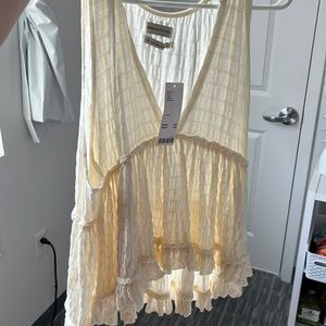 Urban Outfitters Ivory Flowy Top